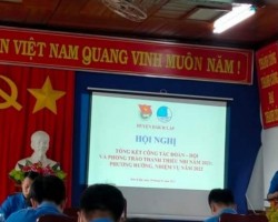 Đồng chí Phạm Thị Bích Diễm, Phó Bí thư Huyện đoàn thông qua Báo cáo công tác Đoàn – Hội và phong trào thanh thiếu nhi năm 2021.