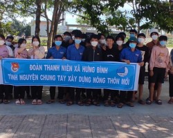 Đoàn xã Hưng Bình ra quân Tình nguyện xây dựng Nông thôn mới